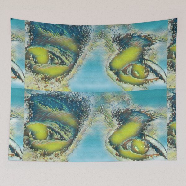 Item preview, Intercontinental eyes, blue oceans and yellow Earth designed and sold by StephanieCAD.