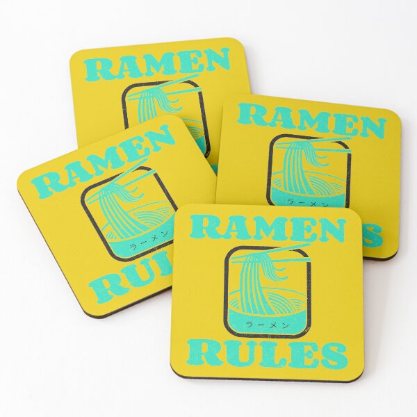 Item preview, Ramen Rules Noodle Bowl Chopsticks Blue Yellow designed and sold by Sunny Collections.