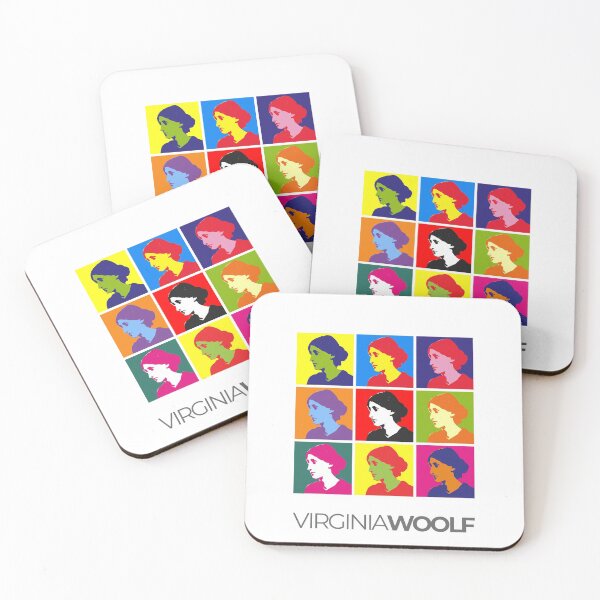 Item preview, Virginia Woolf pop-art portrait poster designed and sold by CMYKStudio.