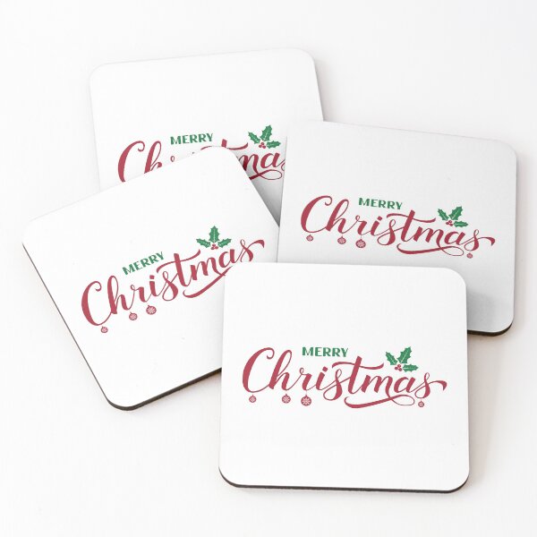 Item preview, Merry Christmas calligraphy hand lettering with holly berry  designed and sold by LaBelezoka.