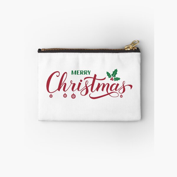 Item preview, Merry Christmas calligraphy hand lettering with holly berry  designed and sold by LaBelezoka.