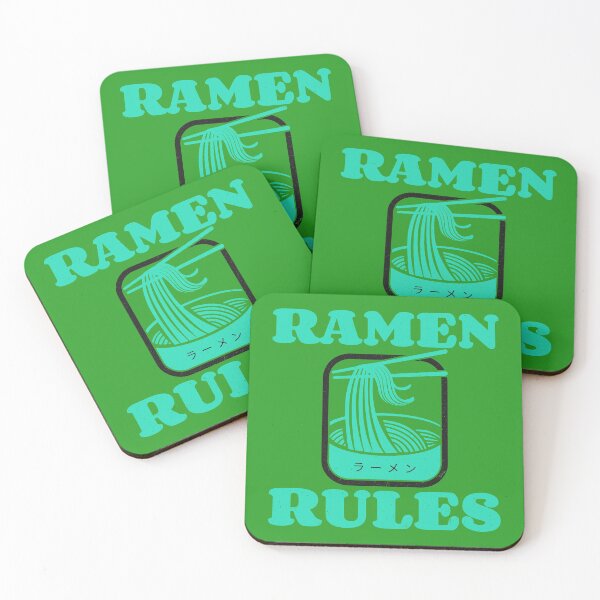 Item preview, Ramen Rules Noodle Bowl Chopsticks Blue Green designed and sold by Sunny Collections.