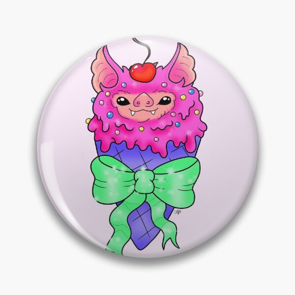 Item preview, Fruit Bat Cone {Strawberry} designed and sold by CaseyLeeArt.