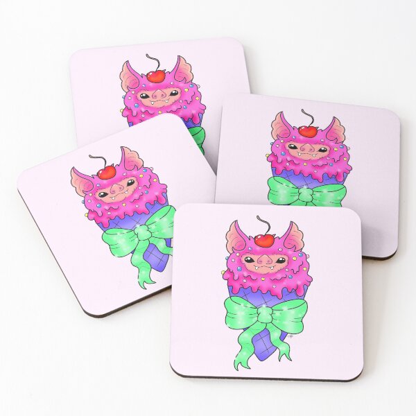 Item preview, Fruit Bat Cone {Strawberry} designed and sold by CaseyLeeArt.