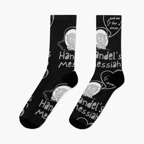 Item preview, Handel Messiah Sheep Funny and Cute Monochrome designed and sold by DesignsofNote.