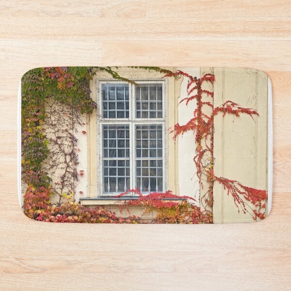 Item preview, wall with rustic window and creeper  autumn season designed and sold by goceris.