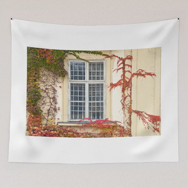 Item preview, wall with rustic window and creeper  autumn season designed and sold by goceris.