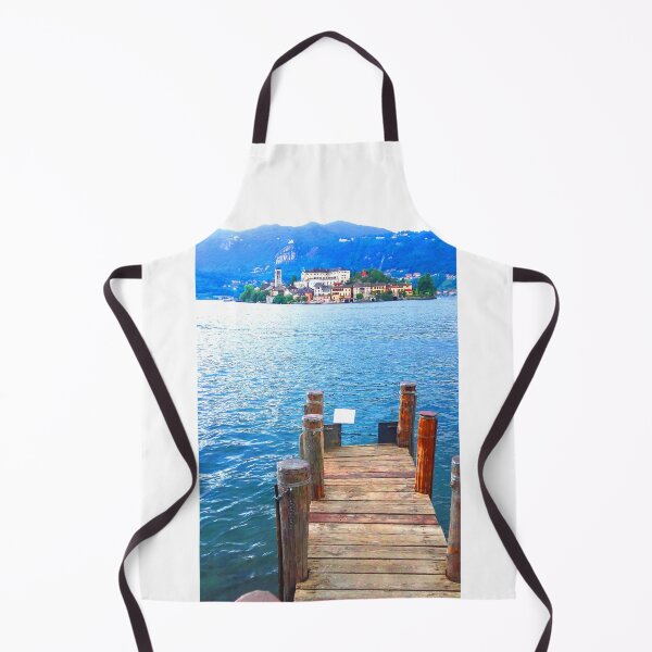 Item preview, Beautiful view of the Sant Giulio island from the little port of Orta Sant Giulio designed and sold by 360DESIGNING.