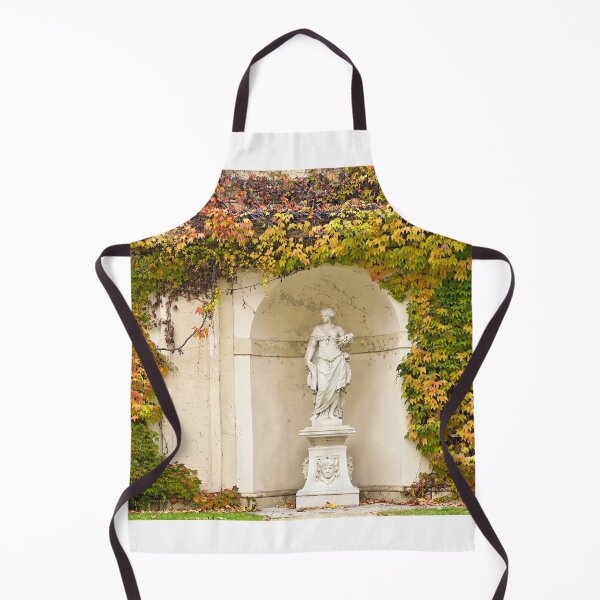 Item preview, wall with creeper plant colorful leaves and statue in Vienna autumn season designed and sold by goceris.