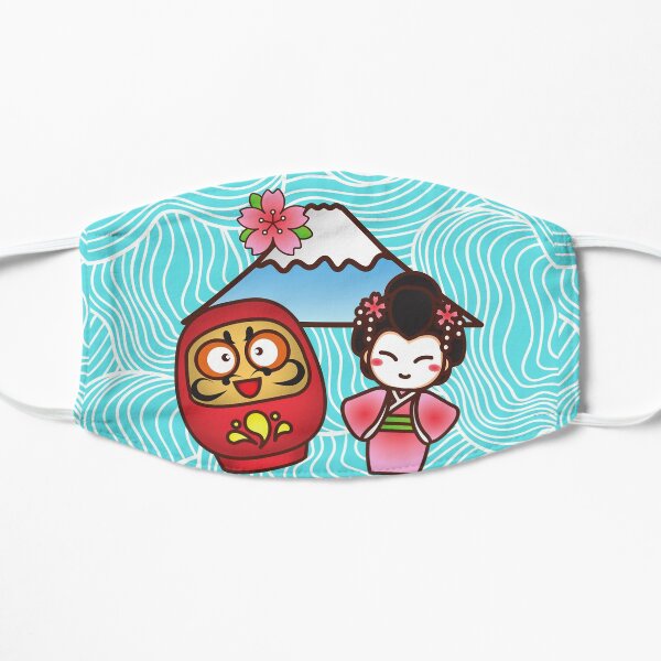 Lucky Daruma Geisha and Fuji Mask