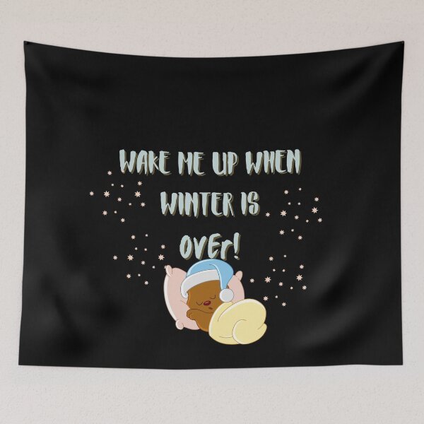 Item preview, Wake Me Up When Winter Is Over Teddy Bear Design Black  designed and sold by diverseidentity.