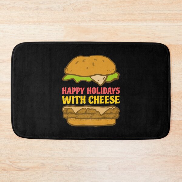 Item preview, Happy Holidays with Cheese designed and sold by FitFabFunny.