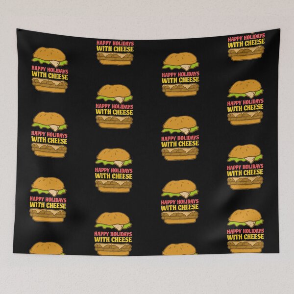 Item preview, Happy Holidays with Cheese designed and sold by FitFabFunny.
