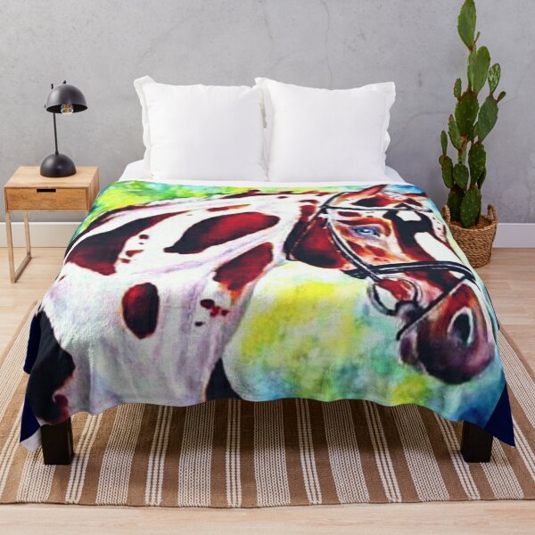 Item preview, Paint horse portrait watercolor painting designed and sold by horseaddicted.