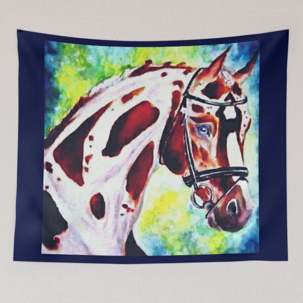 Item preview, Paint horse portrait watercolor painting designed and sold by horseaddicted.