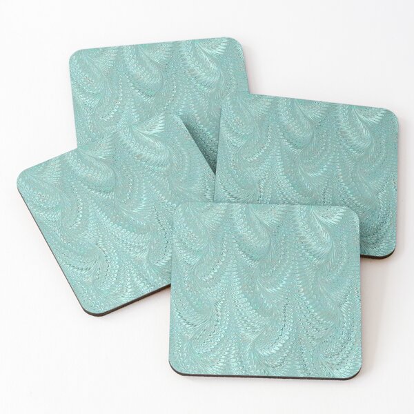 Item preview, Ebru Marbled Design in Aqua designed and sold by ReesDesigns.