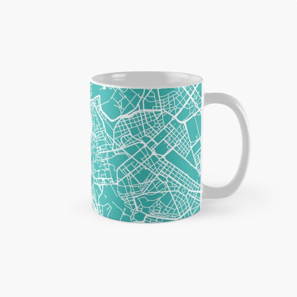 Aperçu de l'œuvre Rome carte turquoise créée et vendue par mapsart.