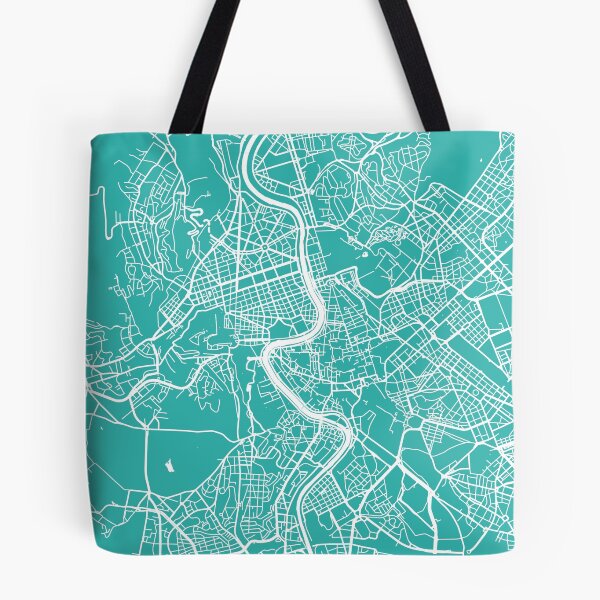 Item preview, Rome map turquoise designed and sold by mapsart.