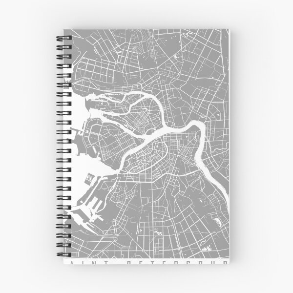 Item preview, Saint Petersburg map grey designed and sold by mapsart.