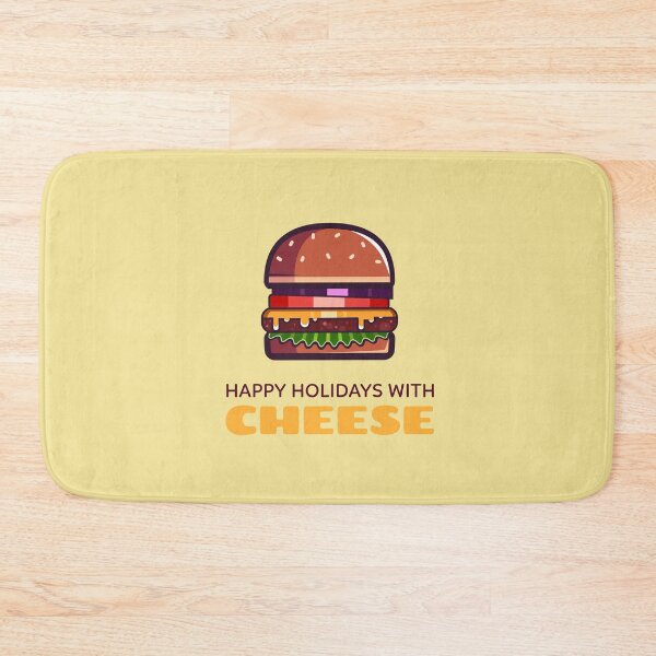 Item preview, Happy Holidays with Cheese designed and sold by FitFabFunny.