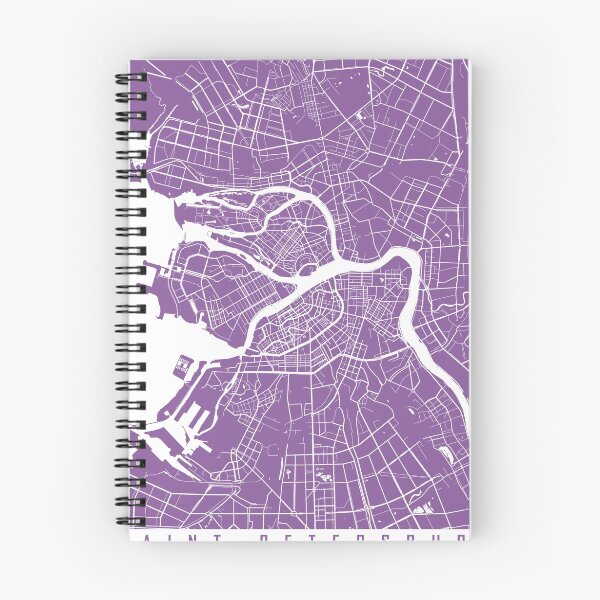 Item preview, Saint Petersburg map lilac designed and sold by mapsart.