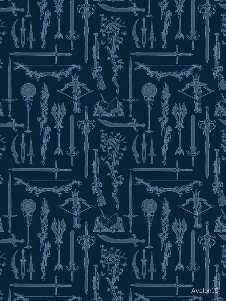 Thumbnail 5 of 5, iPhone Case, Fantasy weapons pattern designed and sold by Avalon18.