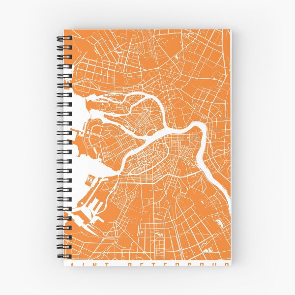 Item preview, Saint Petersburg map orange designed and sold by mapsart.