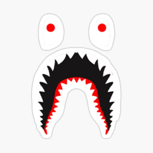 Black Bape Camo Shark Stickers | Redbubble
