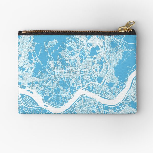Seoul map blue Zipper Pouch