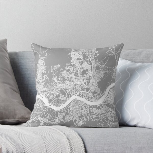 Item preview, Seoul map grey designed and sold by mapsart.