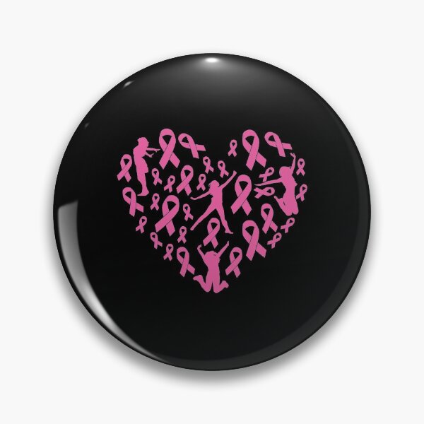 Item preview, Pink ribbon heart for breast cancer survivor designed and sold by mederDESIGNS.