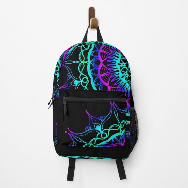 Item preview, Vibrant neon colourful ombre mandala designed and sold by felinefeelings.