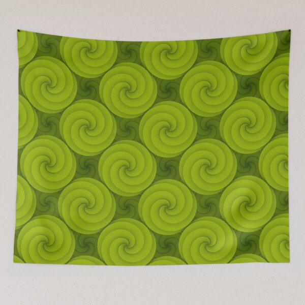 Item preview, Geometric Green Colored Spiral Abstract pattern designed and sold by adityanik.
