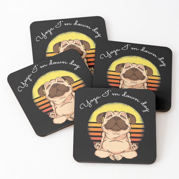 Item preview, Om Yoga I am down dog, Pug meditation Yoga and pug lover, Yoga lover gift designed and sold by T. MINISTRY.