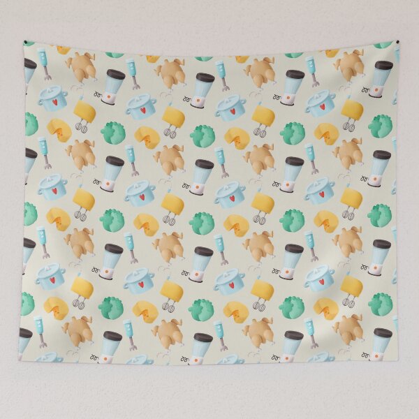 Item preview, Funny Kitchen Seamless Patterns  designed and sold by labatchino10.