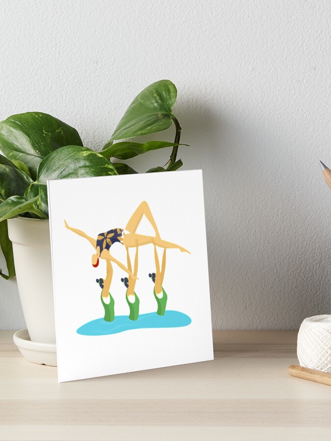 Thumbnail 1 of 2, Art Board Print, Synchronized Swimming Team. - Artistic Swimming designed and sold by LoveSynchro.