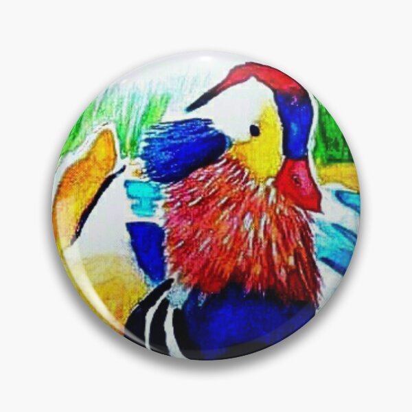 Item preview, Mandarin duck watercolor painting designed and sold by horseaddicted.