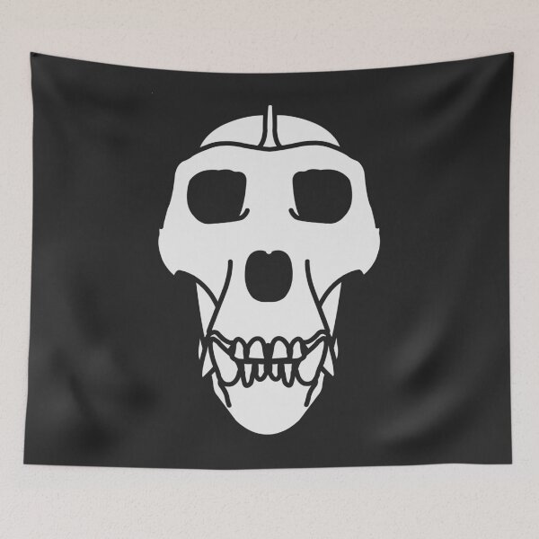 Item preview, Gorilla Skull White designed and sold by SpitsPixels.