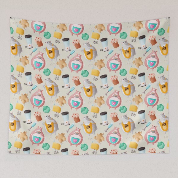 Item preview,  Funny Kitchen Seamless Patterns  designed and sold by labatchino10.