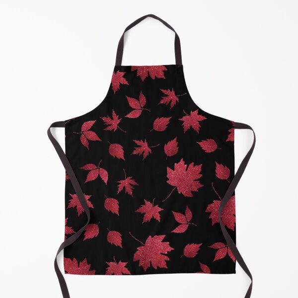 Item preview, Pink Sparkly Fall Leaves on Black background designed and sold by WOW TeesAndThings.