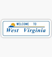 Welcome to West Virginia, Road Sign, USA Sticker