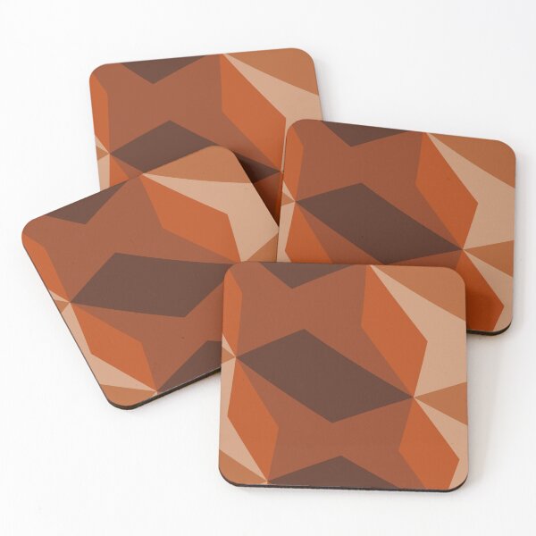 Item preview, Rustic shaped patchwork- brown to orange tone  designed and sold by wiwiart.