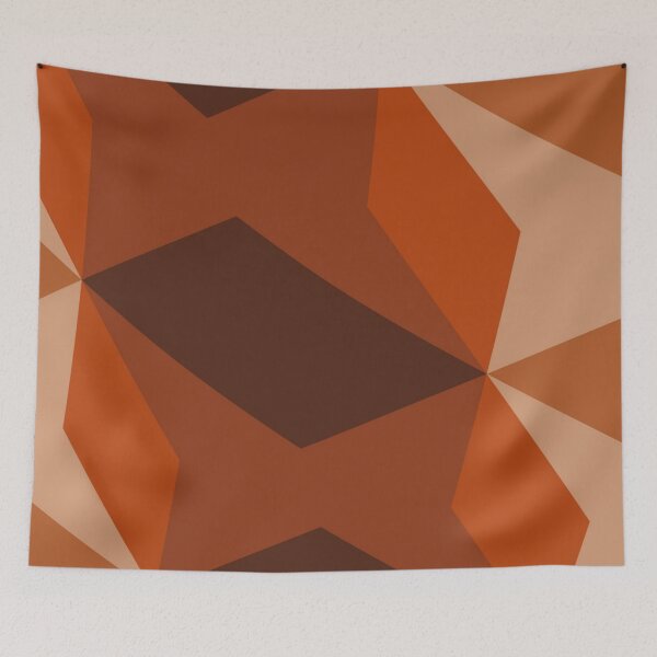 Item preview, Rustic shaped patchwork- brown to orange tone  designed and sold by wiwiart.