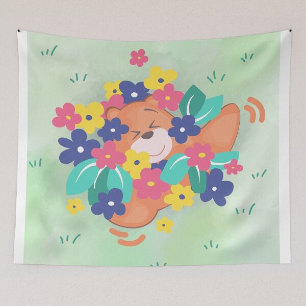 Item preview, Jelly the Bear in the Flower - Park Background designed and sold by Jelly Bear.