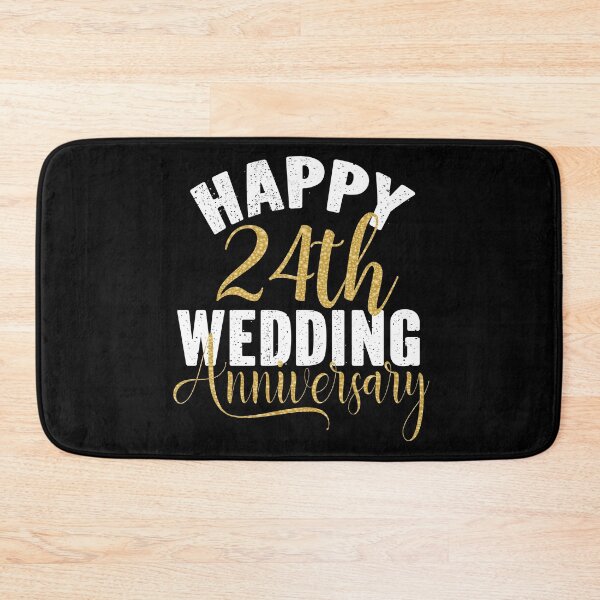 Item preview, Happy 24th Wedding Anniversary Matching Gift For Couples graphic designed and sold by Grabitees.