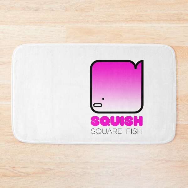 Item preview, Fun Fish Squish Square Fish Pink designed and sold by Quooki.