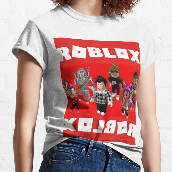 Roblox Logo White T Shirts Redbubble - white background for roblox shirts