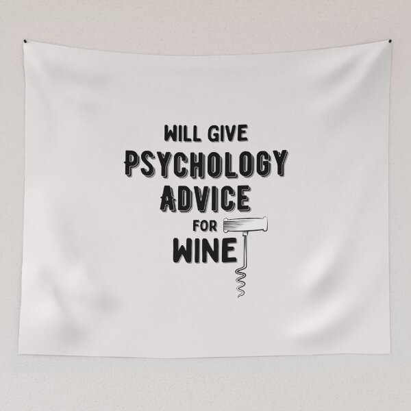Item preview, Will give Psychology Advice for Wine (Black) designed and sold by Millenial Designs.