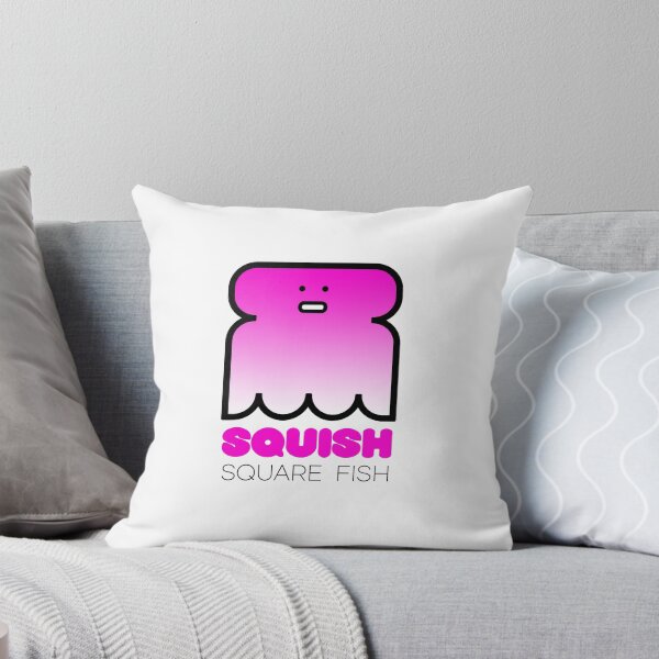 Item preview, Fun Fish Squish Square Fish Pink designed and sold by Quooki.