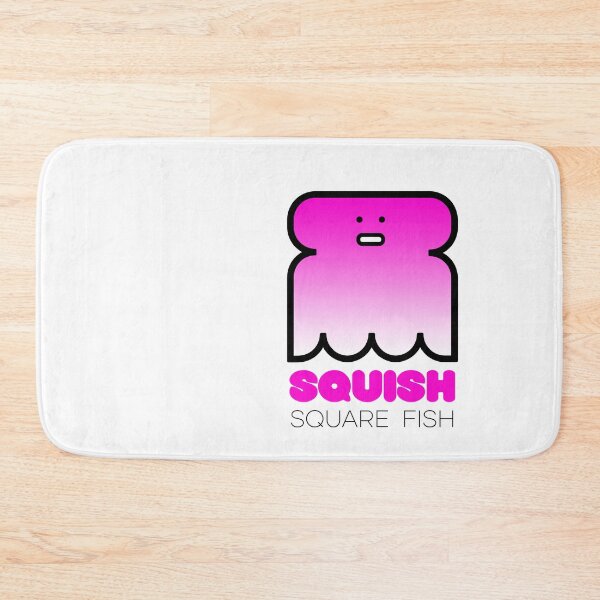 Item preview, Fun Fish Squish Square Fish Pink designed and sold by Quooki.